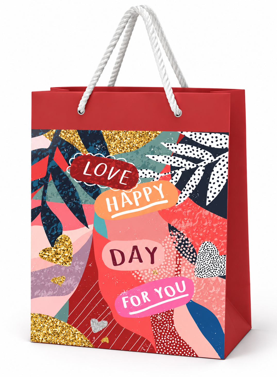 بگ هدیه فانتزی طرح LOVE HAPPY DAY | For You بزرگ