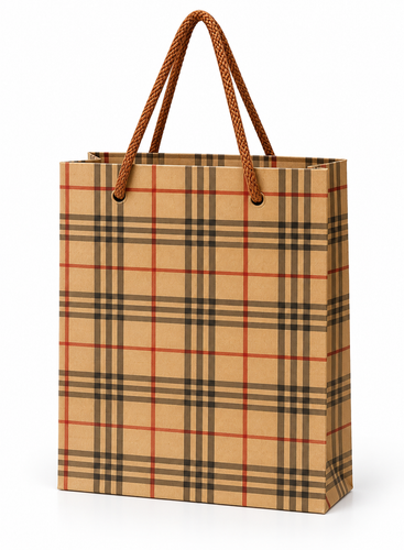 بگ هدیه طرح چهارخانه کلاسیک | Plaid Gift Bag کوچک