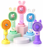 پنکه دستی فانتزی طرح خرگوش و گربه | Cute Mini Fan