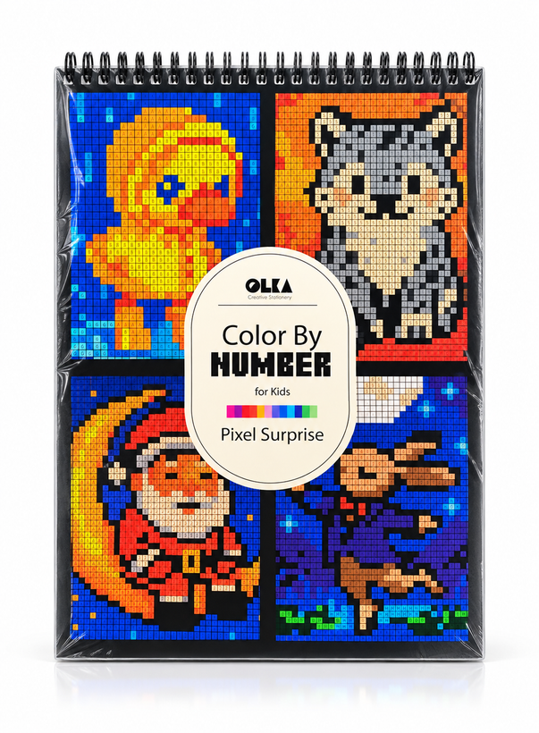 دفتر رنگآمیزی Color By Number | Pixel Surprise – OLKA