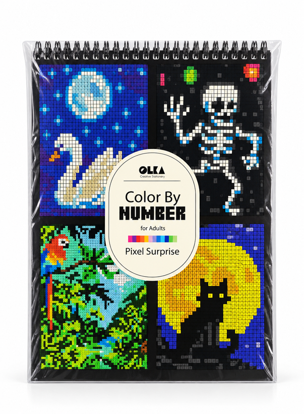 دفتر رنگآمیزی Color By Number | Pixel Surprise – OLKA